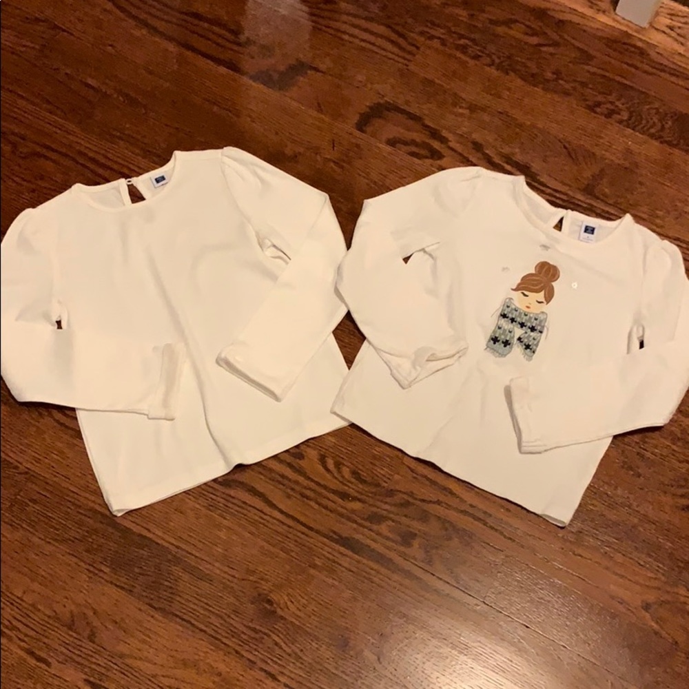 Janie and Jack, long sleeve shirts, size 5.